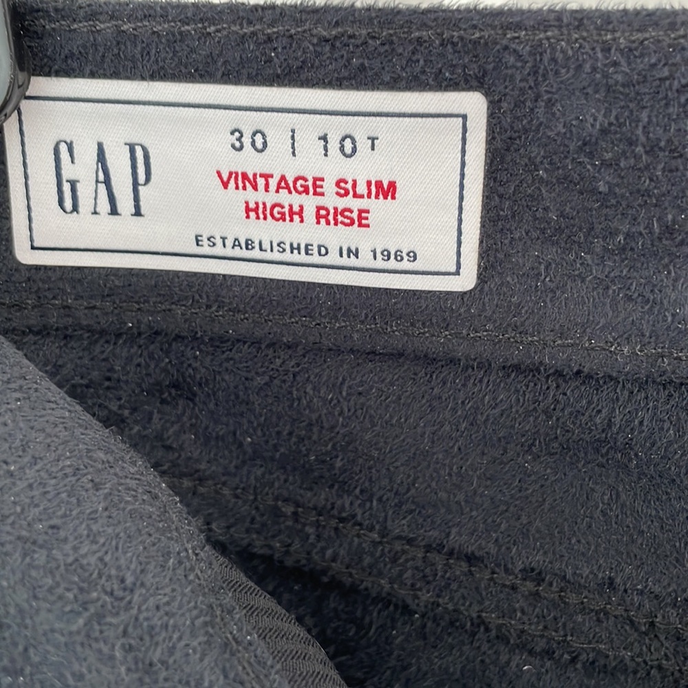 GAP - Faux Leather - Vintage Slim High Rise Pants - 30tall. Excellent condition - Picture 6 of 8